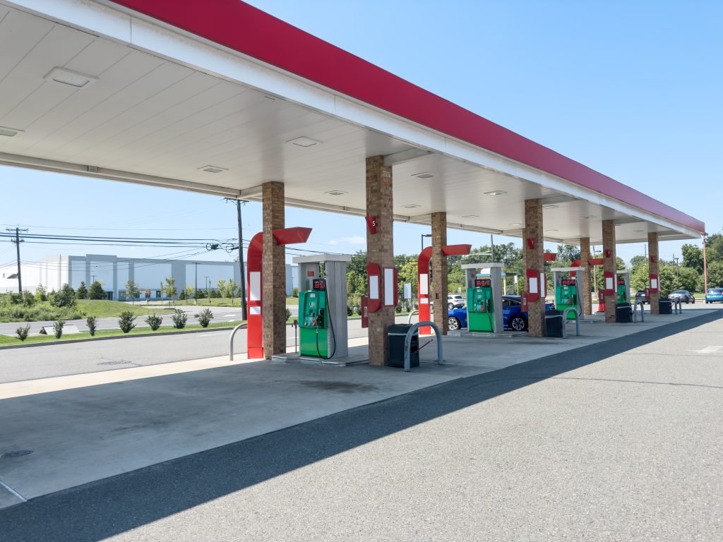 Fuel pump in a gas station
